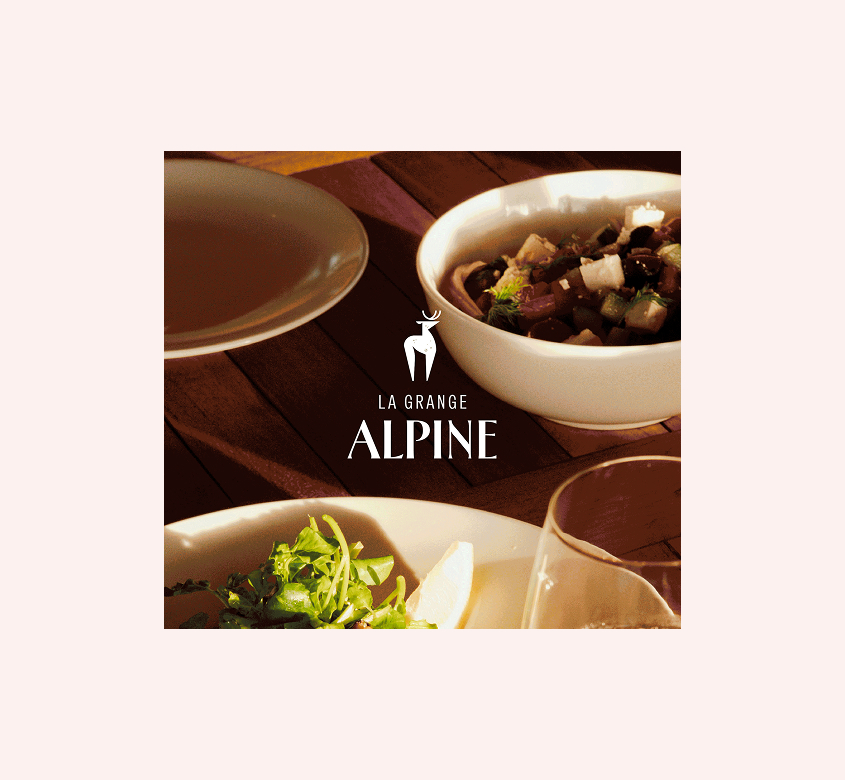 Ambiance after-ski inspirant l'univers graphique de La Grange Alpine